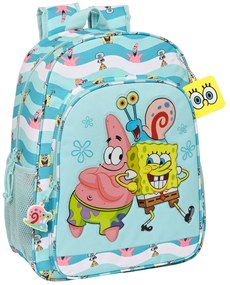 Σχολική Τσάντα Spongebob Stay positive Μπλε Λευκό (33 x 42 x 14 cm)