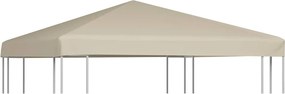 vidaXL Κάλυμμα για Κιόσκι Μπεζ 3 x 3 μ. 310 γρ./μ²
