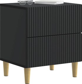 vidaXL Κομοδίνο Μαύρο 43 x 34,5 x 48 εκ Επεξεργασμένο Ξύλο