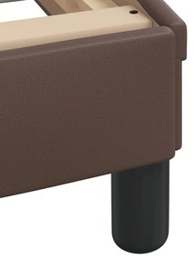 vidaXL Πλαίσιο Κρεβατιού με Κεφαλάρι Καφέ 100x200 εκ. Συνθετικό Δέρμα