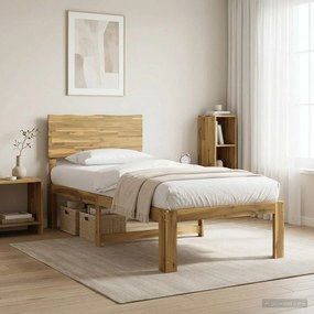 vidaXL Μονό Κρεβάτι με Κεφαλάρι ROSTOCK Λευκό 90 x 190 cm