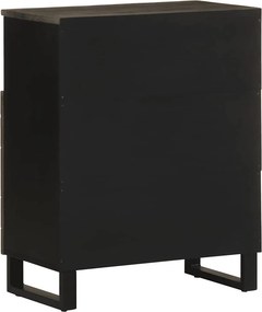 vidaXL Μπουφές Μαύρο 60x33x75 cm Μασίφ Ξύλο Μάνγκο