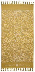 Πετσέτα Θαλάσσης - Παρεό 3793 Gold-Ocher Greenwich Polo Club Θαλάσσης 90x170cm 100% Cotton