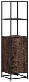 Highboard καφέ δρυς Κατασκευασμένο ξύλο και μέταλλο - καφέ δρυς