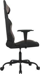 vidaXL Καρέκλα Gaming Μαύρη και Taupe Υφασμάτινη