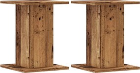 vidaXL Βάσεις Φυτών 2 τεμ. Όψη Παλαιού Ξύλου 30x30x40 εκ. Επεξ. Ξύλο