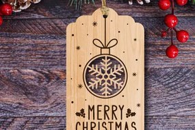 Σετ των 2 Intra απο ξύλο plywood 3mm-4mm πάχος Χριστουγεννιάτικο δώρο ετικέτας κοπής με λέιζερ Δίασταση 15x15 cm INTRAFABR-74443019