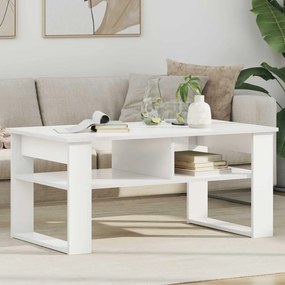 vidaXL Τραπεζάκι σαλονιού Λευκό 96 x 54 x 44 εκ Επεξεργασμένο ξύλο