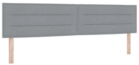 vidaXL Κρεβάτι box spring με στρώμα Ανοιχτό γκρι 200 x 200 cm