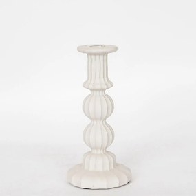 Κηροπήγιο Κεραμικό 752-25024 11x11x23cm Ecru Estheti Home Κεραμικό
