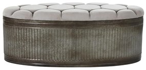 Σκαμπό DKD Home Decor   Μπεζ Μέταλλο πολυεστέρας Σκούρο καφέ (121 x 44 x 47,5 cm)