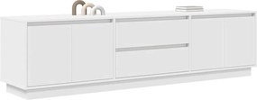 vidaXL Έπιπλο Τηλεόρασης με LED Λευκό 193,5x41x50 εκ.