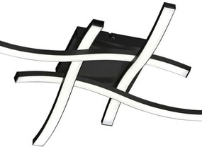Φωτιστικό Οροφής - Πλαφονιέρα Route R62474132 4x5W Led 46x46x7cm 3000K Black RL Lighting Metal