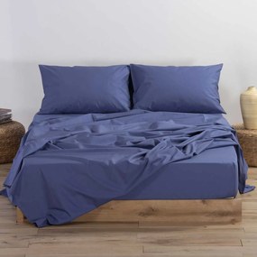 Σεντόνι Διπλο Με Λάστιχο (140x200+30) Nef-Nef Homeware Basic Μπλε