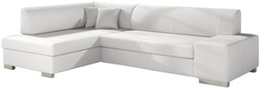 Γωνιακός καναπές Firminio-Λευκό-Αριστερή