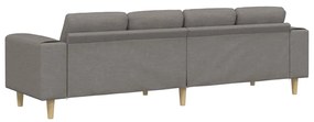 vidaXL Σετ Καναπέ Taupe ύφασμα
