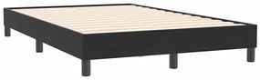 Box Spring Κρεβάτι χωρίς στρώμα Μαύρο 120x210 cm Βελούδινο - Μαύρο