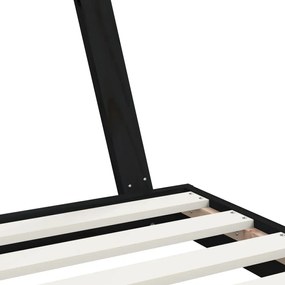 vidaXL Πλαίσιο Παιδικού Κρεβατιού Μαύρο 80 x 200 εκ. Μασίφ Ξύλο Πεύκου
