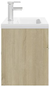 vidaXL Ντουλάπι Μπάνιου με Νιπτήρα Sonoma Δρυς από Επεξεργασμένο Ξύλο