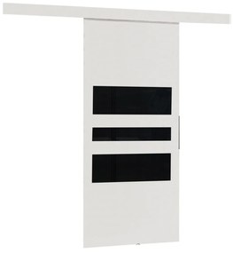 Συρόμενες πόρτες Dover 139, 27 kg, Άσπρο, Μαύρο, Πλαστικοποιημένη μοριοσανίδα, Αλουμίνιο | Epipla1.gr