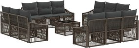 vidaXL Σετ Καναπέ Κήπου 13 pcs Γκρι συνθετικό ρατάν