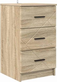 vidaXL Κομοδίνο Sonoma Δρυς 38 x 38 x 66 εκ Επεξεργασμένο ξύλο