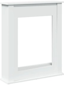 vidaXL Πλαίσιο Τζακιού Λευκό 75x20x87,5 εκ. από Επεξ. Ξύλο