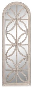 Τοίχο καθρέφτη DKD Home Decor Λευκό Ινδός Παράθυρο Μαρινάτος 60 x 2,5 x 180 cm