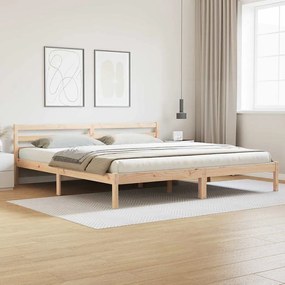 vidaXL Κρεβάτι  με Κεφαλάρι 200x220 εκ. Μασίφ Ξύλο Πεύκου