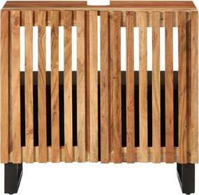 vidaXL Ντουλάπι Μπάνιου 62x34x58 εκ. από Μασίφ Ξύλο Ακακίας
