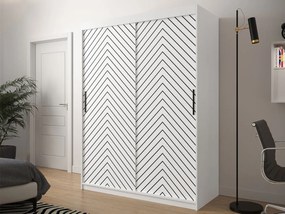 Ντουλάπα συρόμενη Jodelka-Leuko-Mauro-Μήκος: 150 εκ.