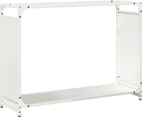 vidaXL Ράφι Καυσόξυλων Λευκό 90x28x65 εκ. Χάλυβας ψυχρής έλασης