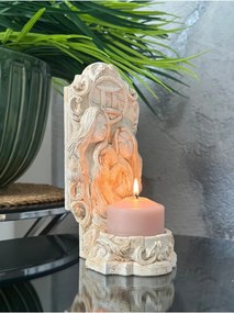 Stewehome Αντικέ διακοσμητικό μπιμπλό κηροπήγιο ζυγός 21x9x10 cm
