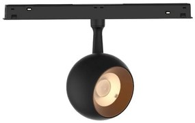 Σποτ Led Eiva VK/04608/TR/DA/75/B-TB/W Για Μαγνητική Ράγα Λεπτή 48V Dali 3000K 1220lm 12W 24° CRI>90 ø7.5cm IP20 Black VKLed