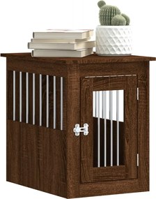 vidaXL Κλουβί Σκύλου Καφέ Δρυς 45x62x59 εκ. από Επεξεργ. Ξύλο