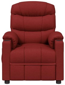 vidaXL Πολυθρόνα Μασάζ Ηλεκτρική Μπορντό Υφασμάτινη