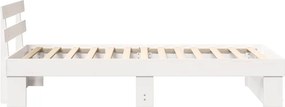 vidaXL Σκελετός Κρεβατιού Λευκό 80 x 200 cm Στερεά ξυλεία πεύκου