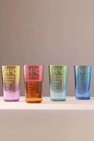 Glass Set (4 Pieces) Aqua 570 Purple
Orange
Green
Blue