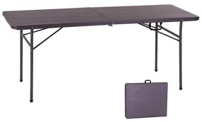 BLOW Τραπέζι Συνεδρίου - Catering Πτυσσόμενο (Βαλίτσα), HDPE Καρυδί  180x74x74cm [-Καρυδί/Γκρι-] [-Μέταλλο/PP - ABS - Polywood-] ΕΟ179,2