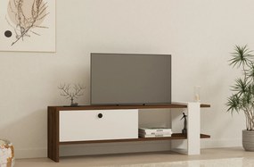 Έπιπλο Τηλεόρασης Καρυδιά / Λευκό TIVIR 120x25x36,8