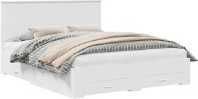 vidaXL Σκελετός Κρεβατιού Λευκό 160 x 200 cm Επεξεργασμένο ξύλο