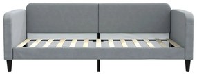 vidaXL Καναπές Κρεβάτι Συρόμενος Αν. Γκρι 100 x 200 εκ. Ύφασμα