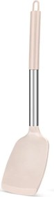 Σπάτουλα Μαγειρικής Σιλικόνης 35cm με Ανοξείδωτη Λαβή - Μπεζ
