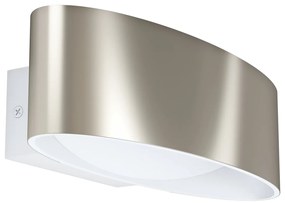 Φωτιστικό Επίτοιχο Eglo 98543 MACCACARI Λευκό (White)|Νίκελ ματ (Nickel Mat- Satin) 3000K