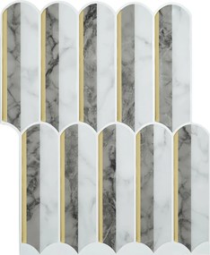 Αυτοκόλλητο Πλακάκι 3D (30.5x25) L-C Ogive Marble/Gris/Or 1770179