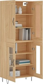 vidaXL Ντουλάπι Sonoma δρυς 69,5 x 34 x 180 εκ. από Επεξεργασμένο Ξύλο