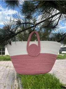 Stewehome Χειροποίητη τσάντα παραλίας από πλεκτή ψάθα με εμφάνιση γιούτας