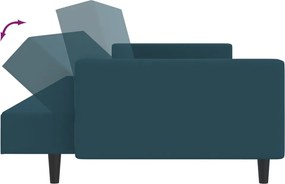 vidaXL Καναπές Κρεβάτι Διθέσιος Μπλε Βελούδινος