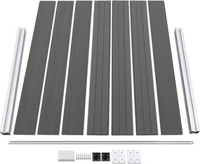 vidaXL Πάνελ Περίφραξης Γκρι 180 x 146 εκ. από WPC