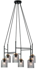 Φωτιστικό Οροφής Zac 4247100 E27 Fume Viokef Metal, Glass